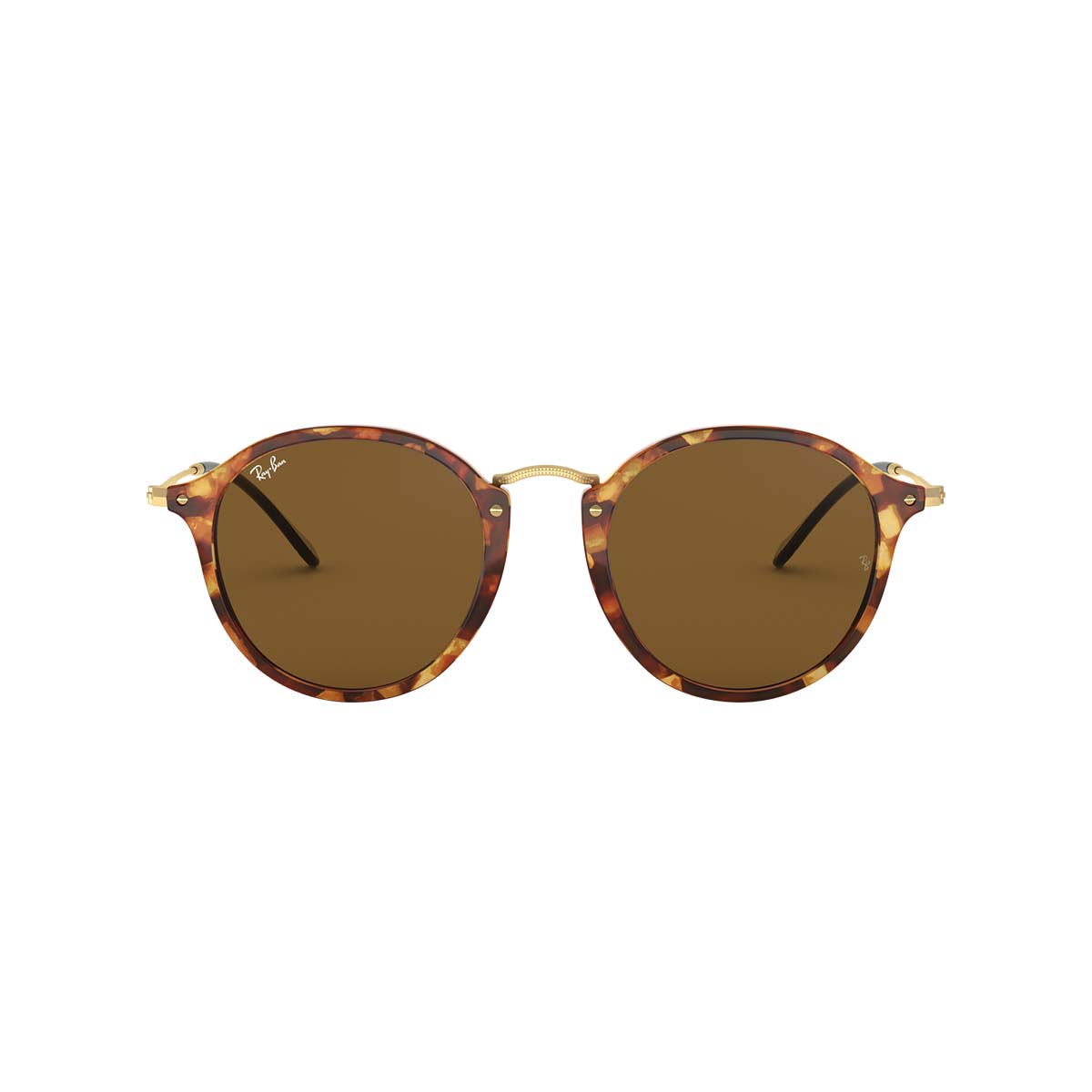 RB2447 1160 49 Ray-Ban Round Sunglasses – Vintage-Inspired Tortoise Frame with Green Lenses for Timeless Style