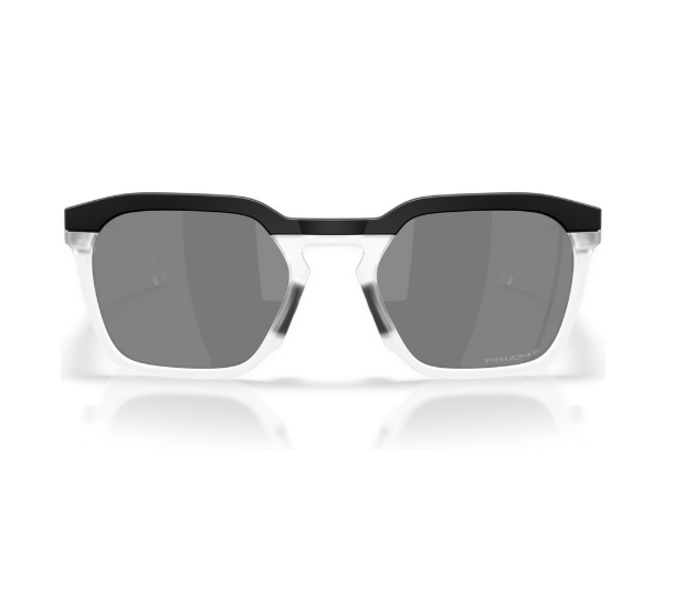 Split comparison of polarized sunglasses — Oakley HSTN SQ with Prizm polarized lenses